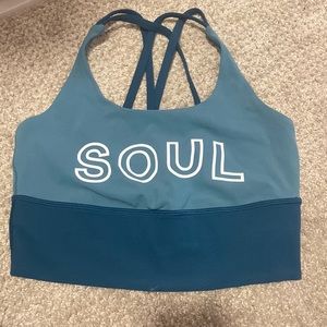 lululemon soulcycle long line sports bra